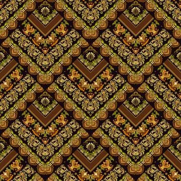 Vector nature patch pattern. Mosaic background Stock Illustration