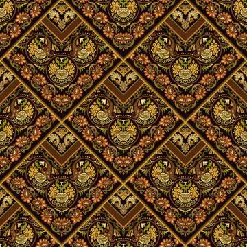 Vector nature patch pattern. Mosaic background Illustrazione stock