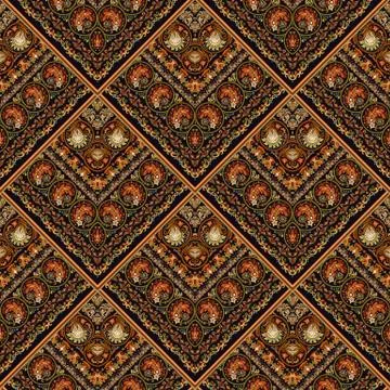 Vector nature patch pattern. Mosaic background Illustrazione stock