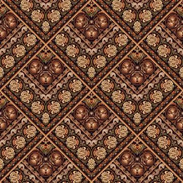 Vector nature patch pattern. Mosaic background Stock Illustration