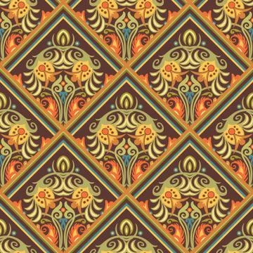 Vector nature patch pattern. Mosaic background Stock Illustration