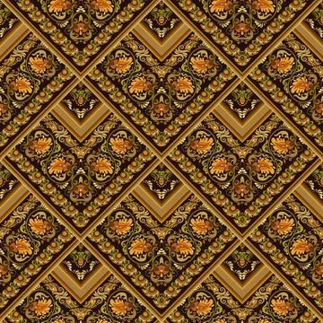 Vector nature patch pattern. Mosaic background Stock Illustration