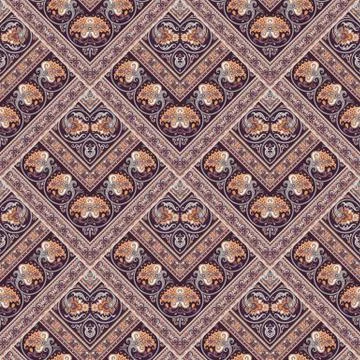 Vector nature patch pattern. Mosaic background Illustrazione stock