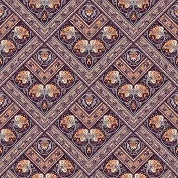 Vector nature patch pattern. Mosaic background Stock Illustration