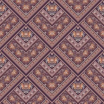 Vector nature patch pattern. Mosaic background Illustrazione stock