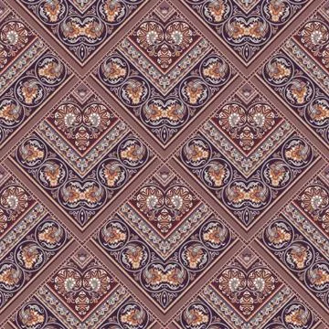 Vector nature patch pattern. Mosaic background Stock Illustration