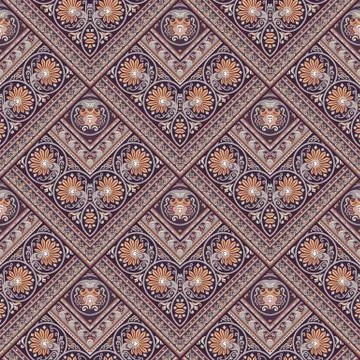 Vector nature patch pattern. Mosaic background Stock Illustration