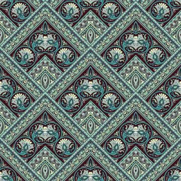 Vector nature patch pattern. Mosaic background Stock Illustration