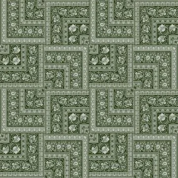 Vector nature patch pattern. Mosaic background Stock Illustration