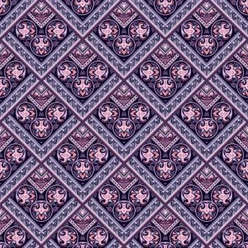 Vector nature patch pattern. Mosaic background イラスト素材