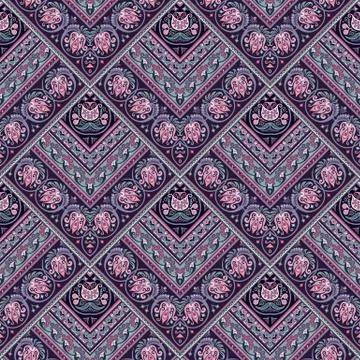 Vector nature patch pattern. Mosaic background Illustrazione stock