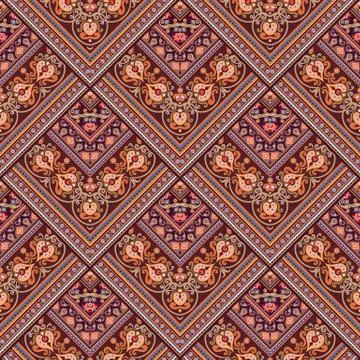 Vector nature patch pattern. Mosaic background Stock Illustration