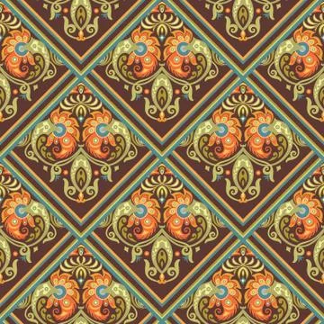 Vector nature patch pattern. Mosaic background Stock Illustration