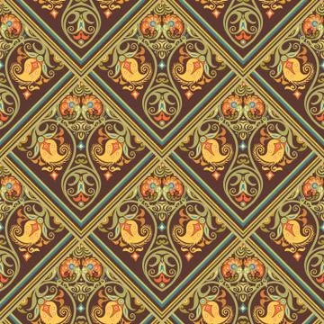 Vector nature patch pattern. Mosaic background Stock Illustration