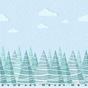 Vector nature seamless border for design template. Stock Illustration