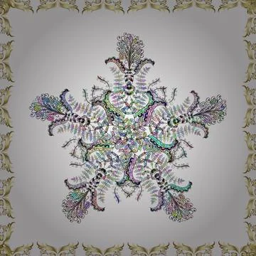 Vector nature seamless pattern with abstract ornament. Ornamental doodle neutral Illustrazione stock