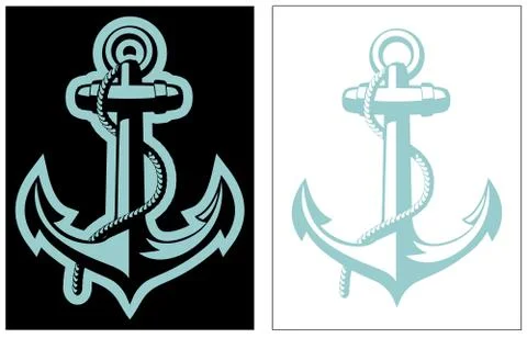 Vector Nautical Anchor Stock Illustration