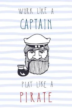 Vector nautical card Stock Illustration