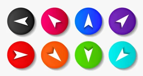 Vector navigation arrow icons set Stock Illustration