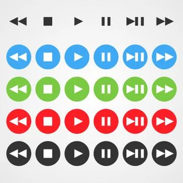 Vector navigation buttons Stock Illustration