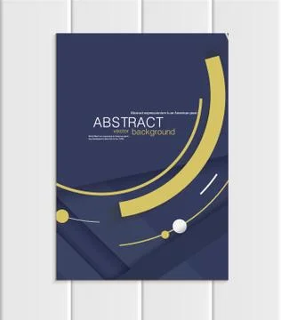 Vector navy brochure A5 or A4 format material design element corporate style Ilustração Stock