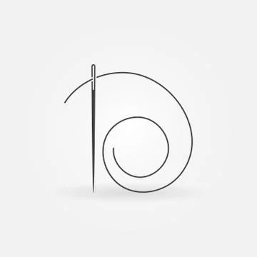 Vector needle and thread icon or element イラスト素材