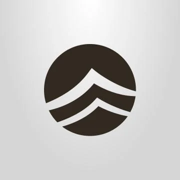 Vector negative space abstract sea waves pictogram Stock-Illustration