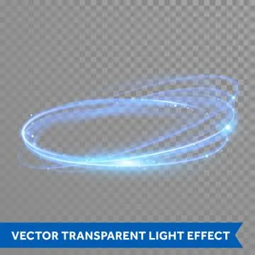 Vector neon light circle in motion Stock Illustration