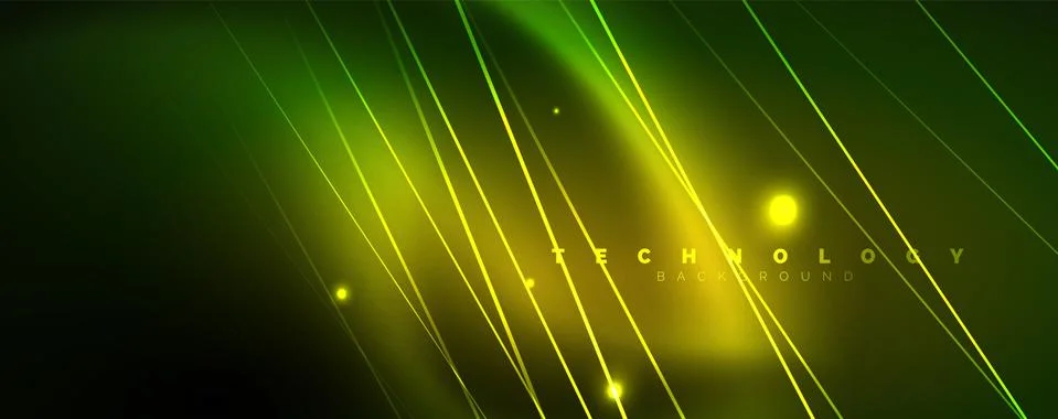 Vector neon light lines concept, abstract background 스톡 일러스트