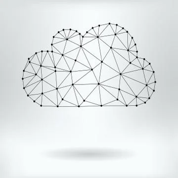 Vector Net Symbol of Cloud Stock Illustration
