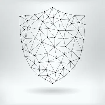 Vector Net Symbol of Shield Stock Illustration