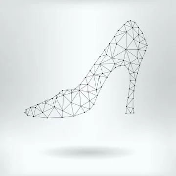 Vector Net Symbol of Shoe Ilustración de archivo