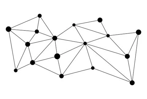 Vector network background abstract polygon triangle and dots Stock Illustration