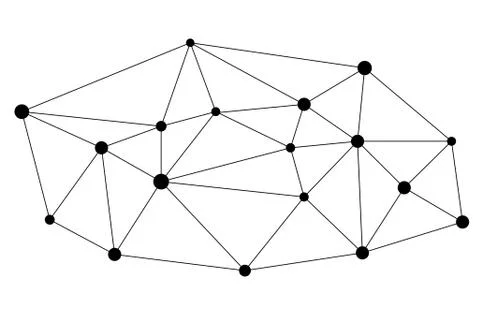 Vector network background abstract polygon triangle and dots Illustrazione stock