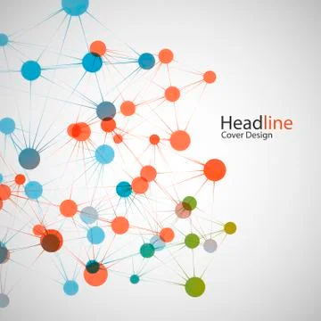 Vector network background for presentation. Connect concept Illustrazione stock