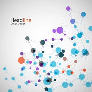 Vector network background for presentation. Connect concept Illustrazione stock
