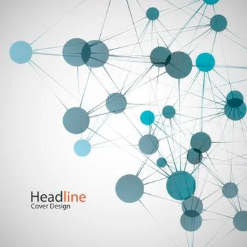 Vector network background for presentation. Connect concept Illustrazione stock