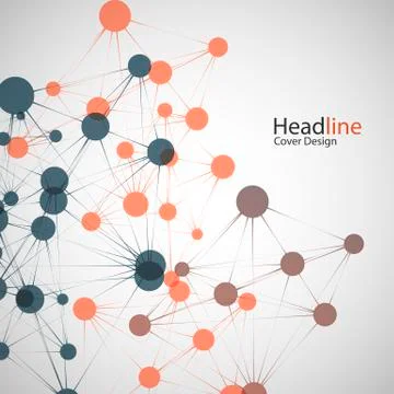 Vector network background for presentation. Connect concept Stockillustratie