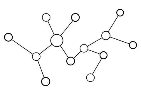 Vector network circle abstract on white background Stock Illustration