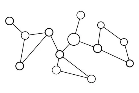 Vector network circle abstract on white background Stock Illustration