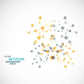 Vector network connection and DNA eps 10 Stock Illustration