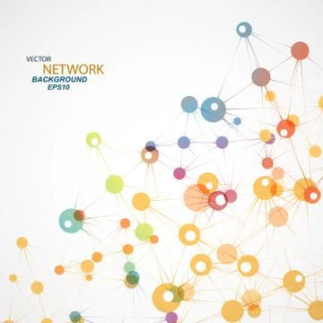 Vector network connection and DNA eps 10 Stock Illustration