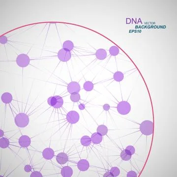 Vector network connection and DNA eps10 Stock Illustration