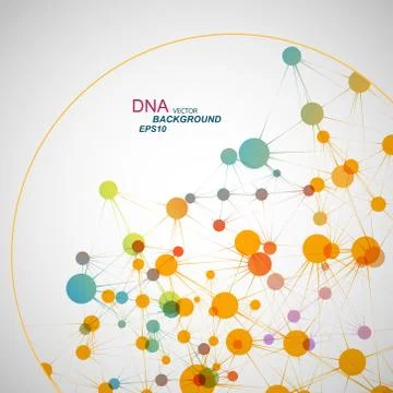 Vector network connection and DNA eps10 Stock Illustration
