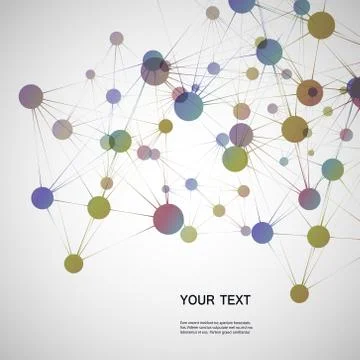 Vector network connection and DNA eps10 Stock Illustration