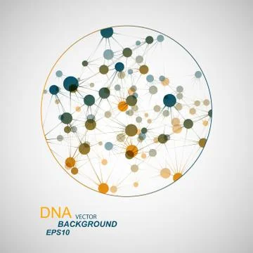 Vector network connection and DNA eps10 Stock Illustration