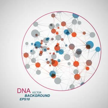 Vector network connection and DNA eps10 Illustrazione stock
