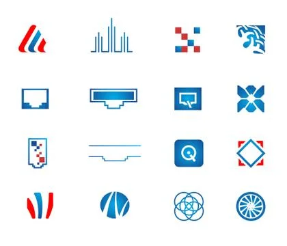 Vector network icons set Stock Illustration