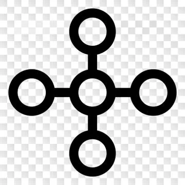 Vector Network Node Icon on Chess Transparent Background Stock Illustration