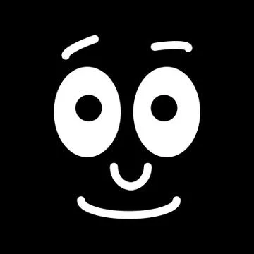 Vector neutral smiley. Indifference emotione, line design. Stock Illustration